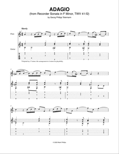 Adagio (from Recorder Sonata in F Minor, TWV 41:f2)