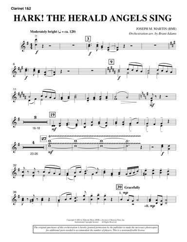 Hark! The Herald Angels Sing (from Journey Of Promises) - Bb Clarinet 1,2