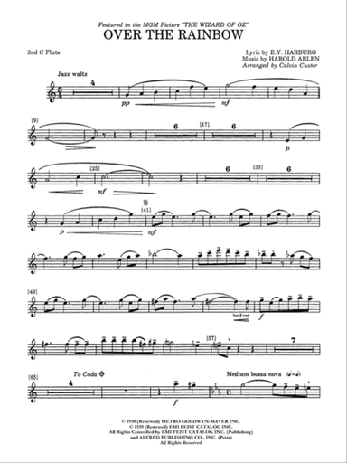 Over the Rainbow: 2nd Flute
