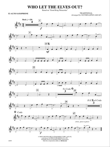 Who Let the Elves Out?: E-flat Alto Saxophone