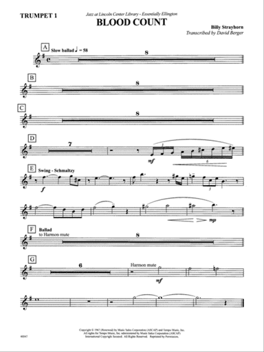 Blood Count: 1st B-flat Trumpet