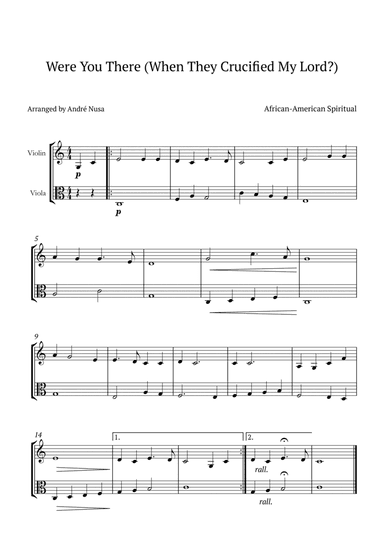 Were You There (When They Crucified My Lord?)