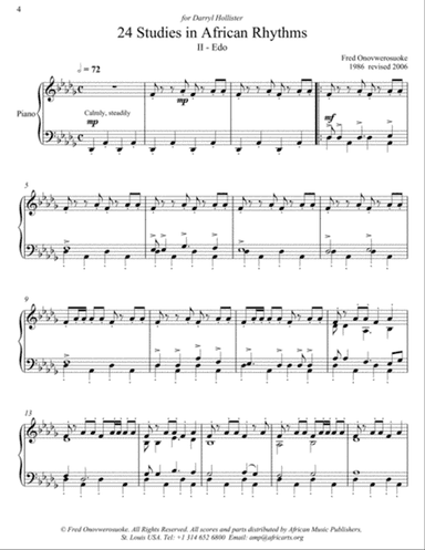 Twenty-Four Studies in African Rhythms, No. 2