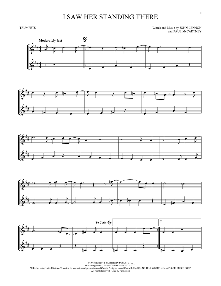 I Saw Her Standing There (arr. Mark Phillips)