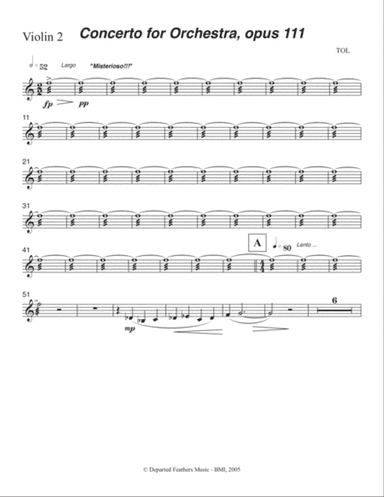 Concerto for Orchestra, opus 111 (2005) Violin 2 part