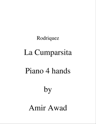 La Cumparsita Tango (arr for Piano Duet 4 hands)