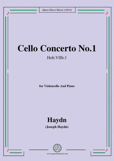 Haydn-Cello Concerto No.1,in C Major,Hob.VIIb:1,for Cello and Piano