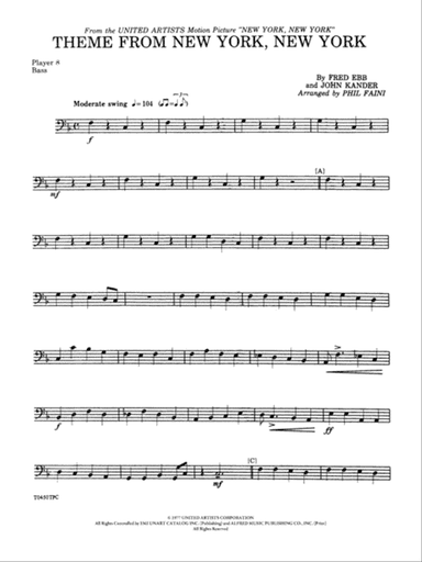 New York, New York, Theme from: String Bass
