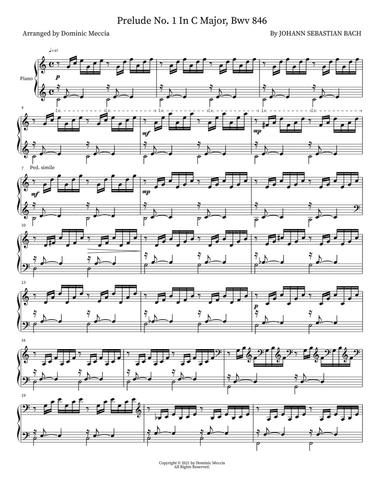 Prelude No. 1 In C Major, Bwv 846