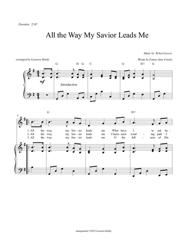 All the Way My Savior Leads Me