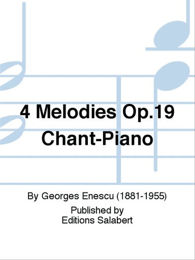 4 Melodies Op.19 Chant-Piano