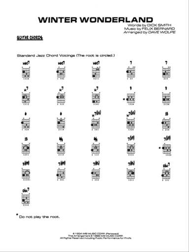 Winter Wonderland: Guitar Chords