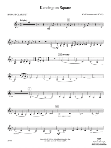 Kensington Square: B-flat Bass Clarinet
