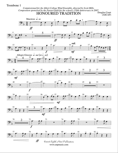 Honoured Tradition: 1st Trombone