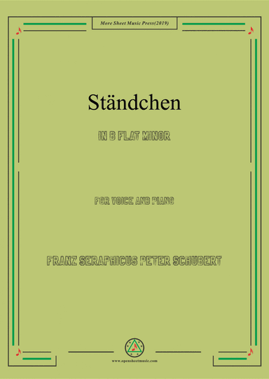 Schubert-Ständchen,in b flat minor,for Voice&Piano