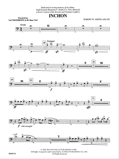 Inchon: (wp) 3rd B-flat Trombone B.C.