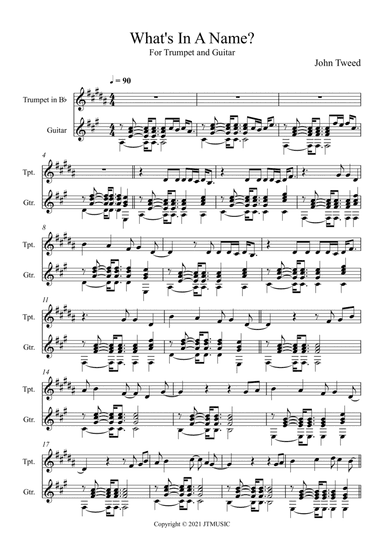 What's In A Name - Trumpet and Guitar