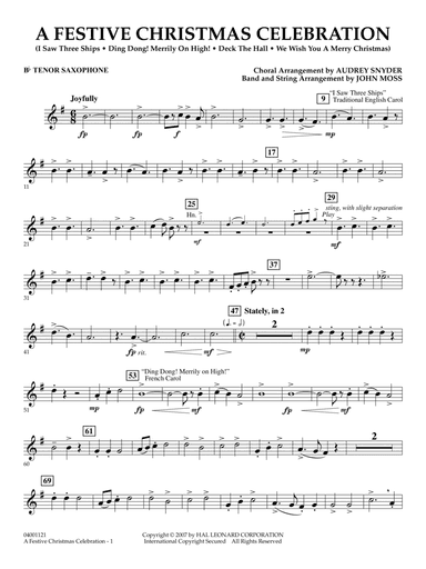 A Festive Christmas Celebration (with opt. choir) - Bb Tenor Saxophone