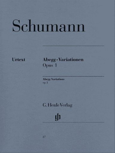 Schubert - Abegg Variations Op 1 Urtext