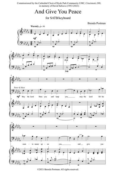 And Give You Peace (SATB/piano) by Brenda Portman
