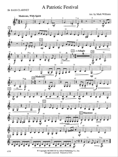 A Patriotic Festival: B-flat Bass Clarinet
