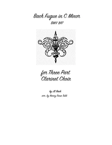 Bach Fugue in C Minor for Three Part Clarinet Choir