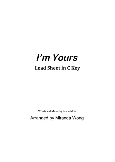 I'm Yours