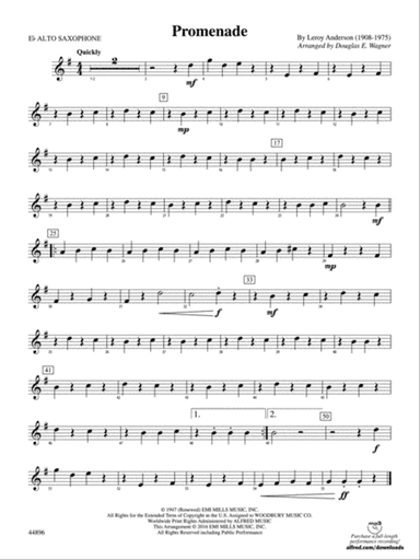 Promenade: E-flat Alto Saxophone