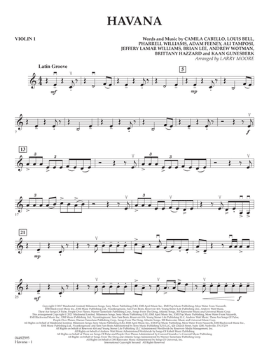 Havana (arr. Larry Moore) - Violin 1