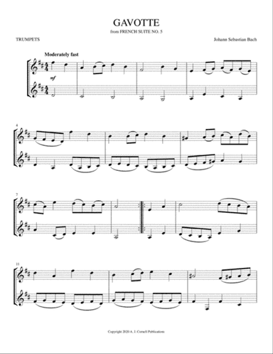 Gavotte (from French Suite No. 5)