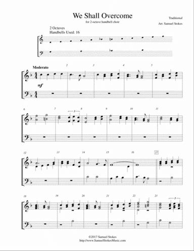 We Shall Overcome - for 2-octave handbell choir