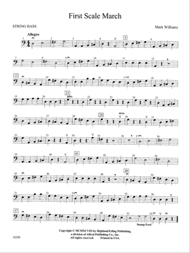 First Scale March: String Bass