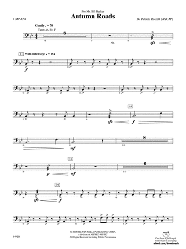 Autumn Roads: Timpani