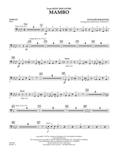 Mambo (from West Side Story) - Timpani