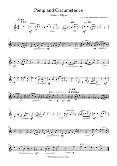 Pomp and Circumstance - Easy Arrangement