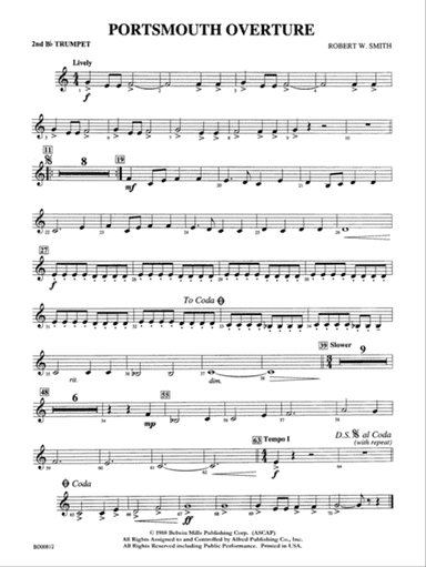 Portsmouth Overture: 2nd B-flat Trumpet