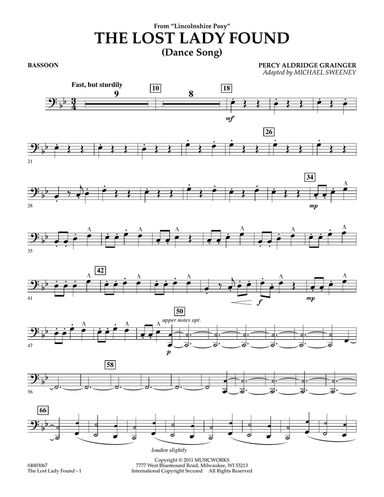 The Lost Lady Found (from "Lincolnshire Posy") - Bassoon
