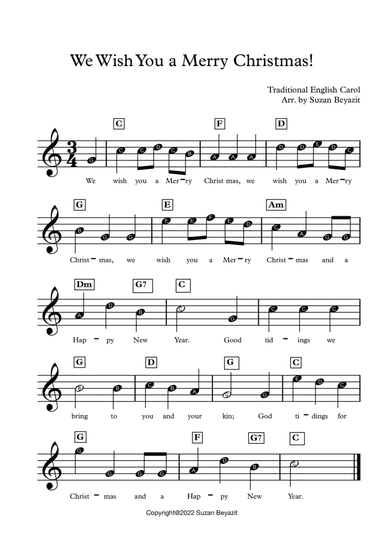 We Wish You a Merry Christmas! (with Big Notes)