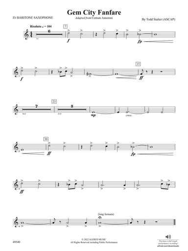 Gem City Fanfare: E-flat Baritone Saxophone
