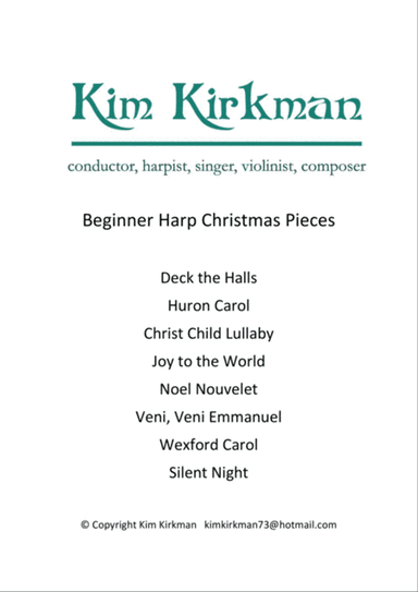 Eight Beginner Harp Christmas Pieces