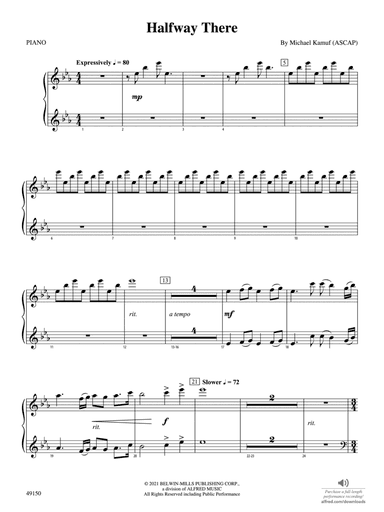 Halfway There: Piano Accompaniment