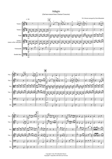 Adagio from Mozart's Clarinet Concerto for String Orchestra