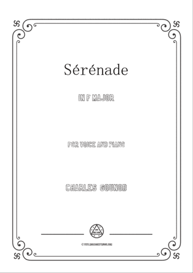 Gounod-Sérénade in F Major,for Voice and Piano