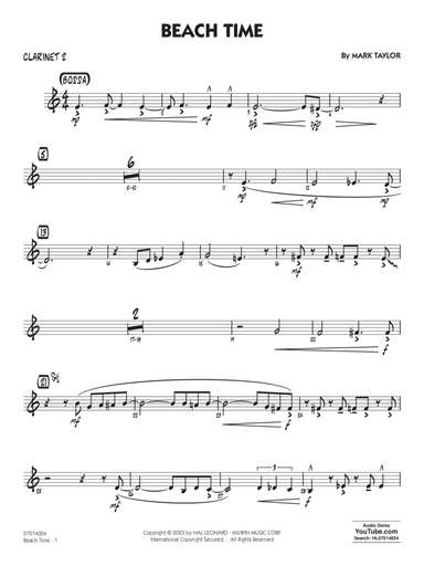 Beach Time - Bb Clarinet 2