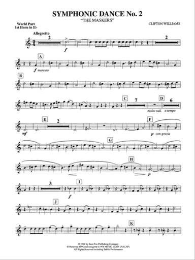 Symphonic Dance No. 2: (wp) 1st Horn in E-flat