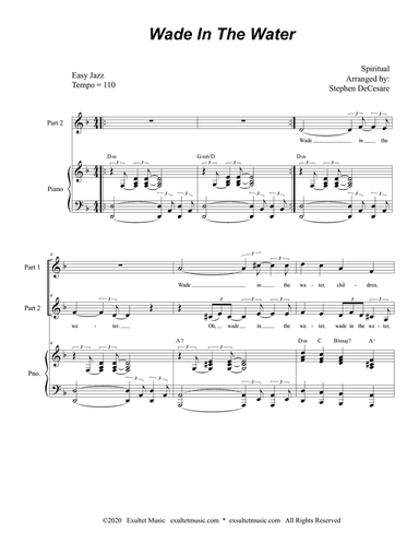 Wade In The Water (for 2-part choir)