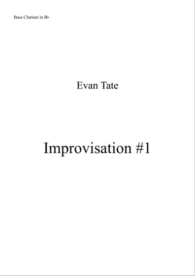 Improvisation #1 for Bass Clarinet