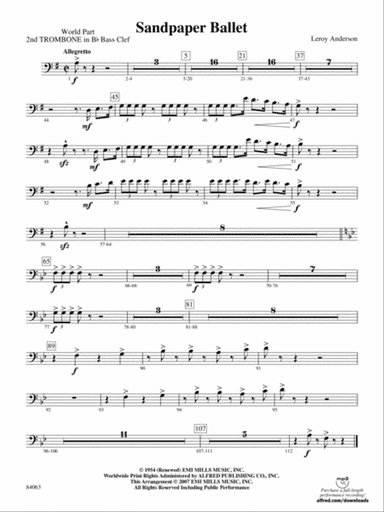 Sandpaper Ballet: (wp) 2nd B-flat Trombone B.C.