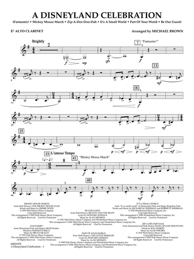 A Disneyland Celebration - Eb Alto Clarinet