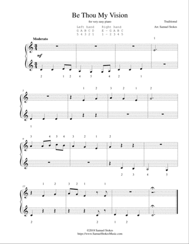 Be Thou My Vision - for very easy piano